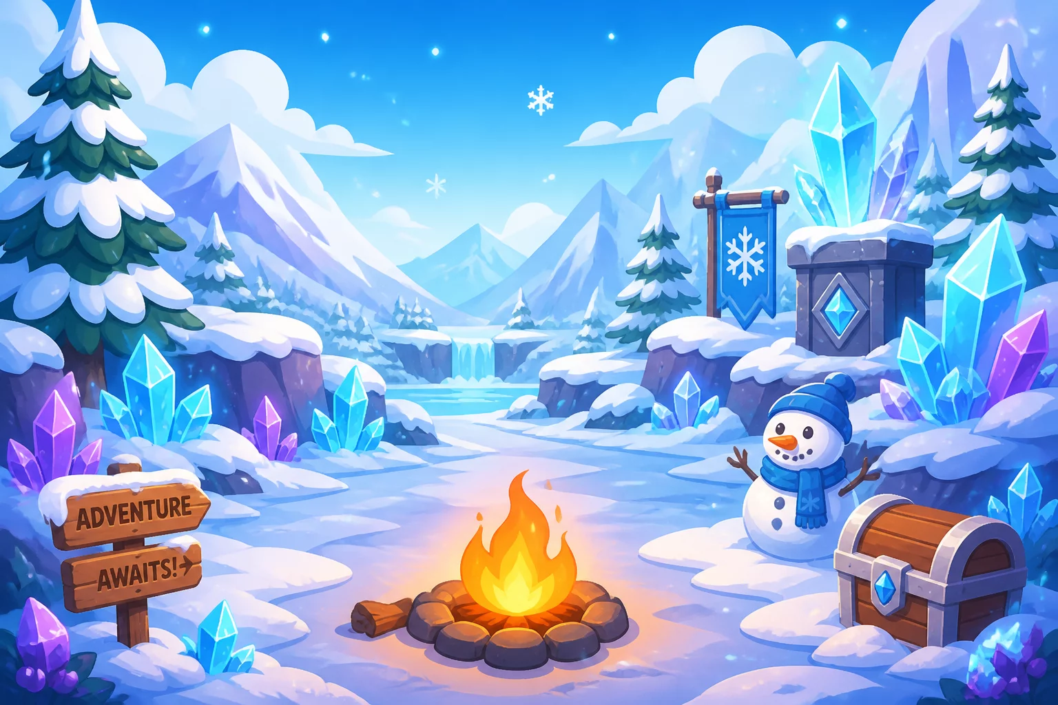 Frozen Winter Blizzard